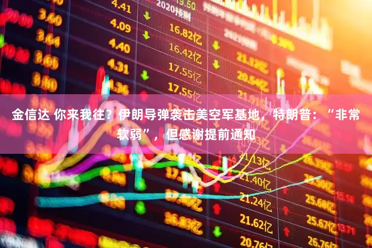 金信达 你来我往？伊朗导弹袭击美空军基地，特朗普：“非常软弱”，但感谢提前通知